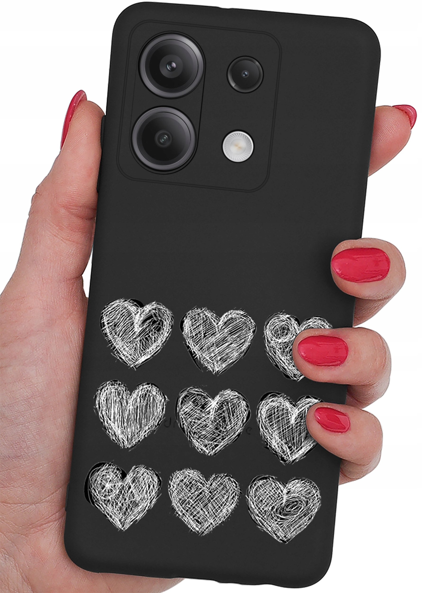 Etui do Xiaomi Redmi Note 13 5G CASE WZORY SOFT MATT PLECKI + SZKŁO 9H