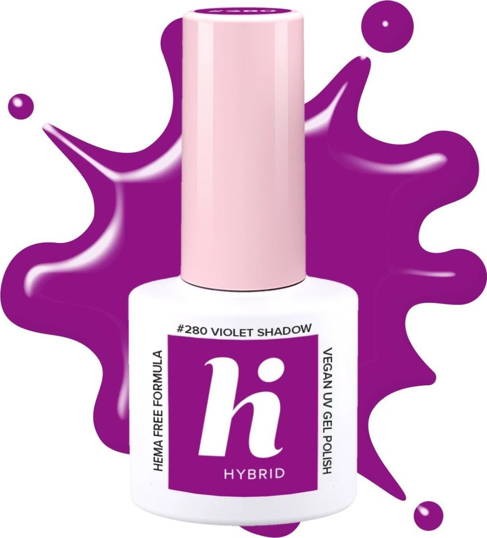 Hi Hybrid Hi Hybrid HEMA Free Lakier hybrydowy Neon #280 Violet Shadow 5ml
