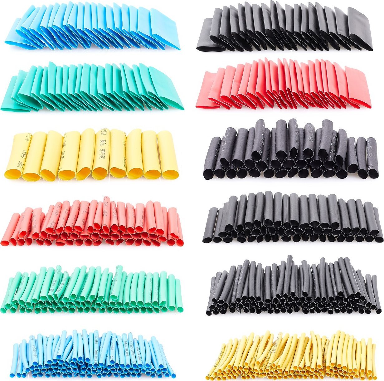 Rurka Rurki Termokurczliwe 510szt Zestaw Rurek Kolorowe