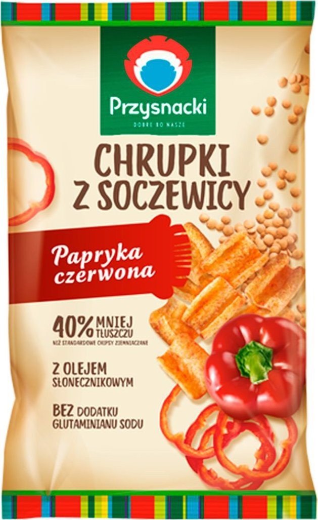 Przysnacki Przysnacki Chrupki z soczewicy papryka czerwona 80 g