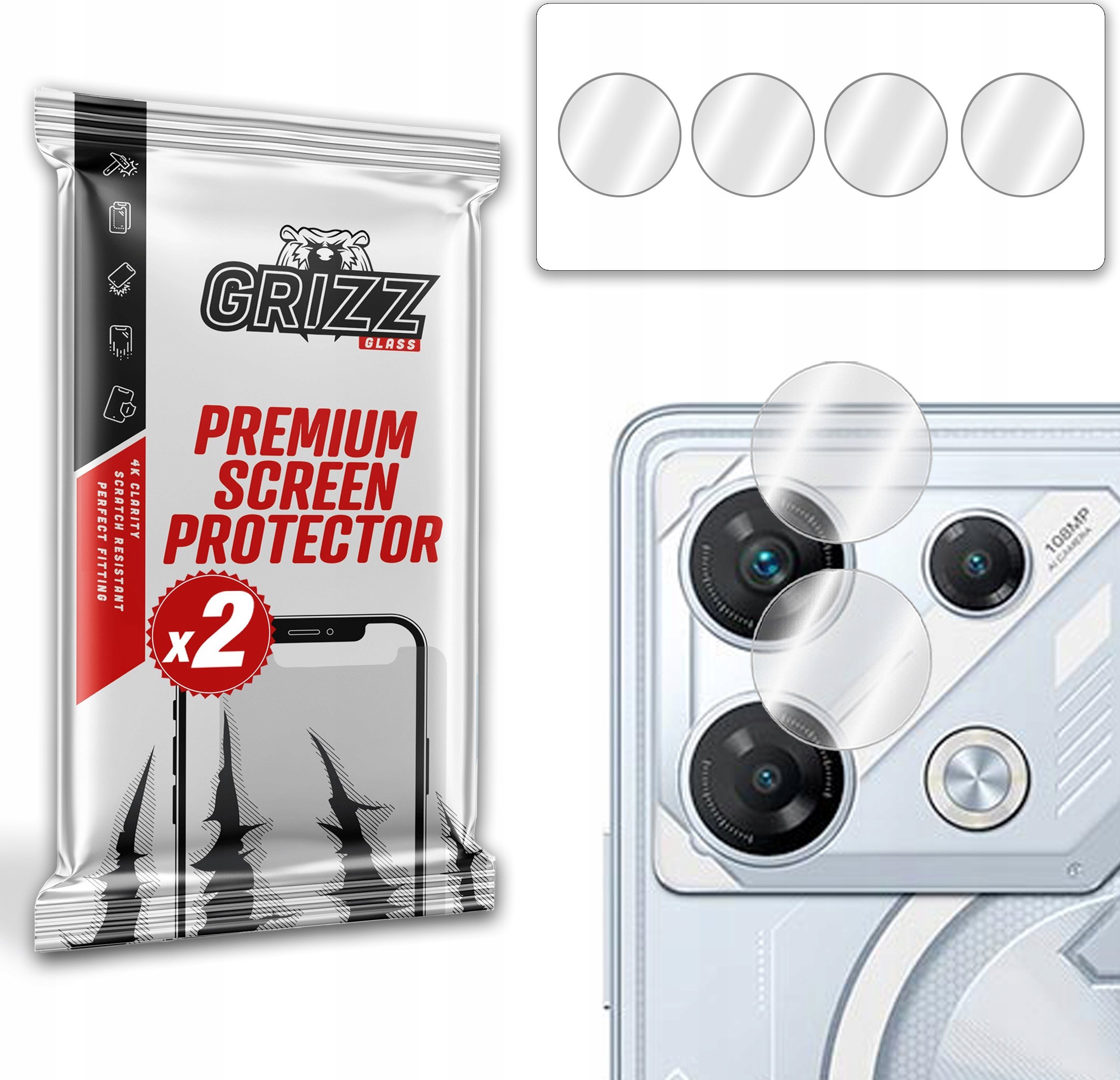 GrizzGlass Szkło na aparat GrizzGlass HybridGlass Camera do Infinix GT 10 Pro