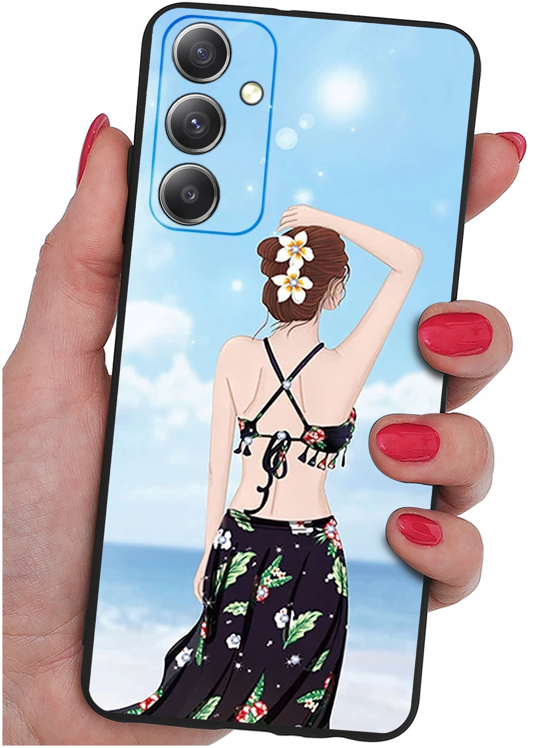 ETUI do Samsung Galaxy M23 5G WZORY |SILIKONOWE MATT CASE + SZKŁO 9H