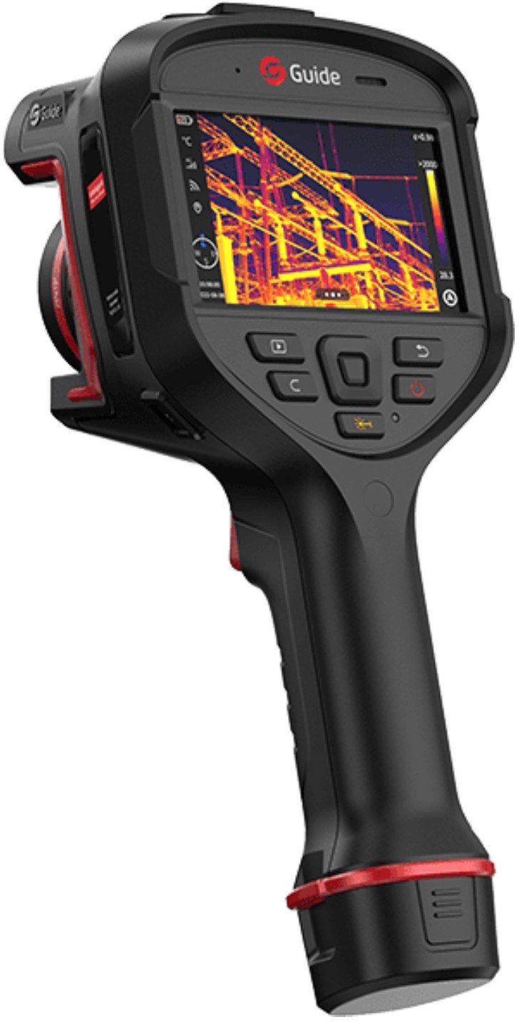Kamera termowizyjna GuideIR, 480x360 IR, 30Hz, FOV 25x19, 4,3" dotykowy LCD, Laser, 64GB, Wi-Fi, Bluetooth, 8MP, Bateria, H4