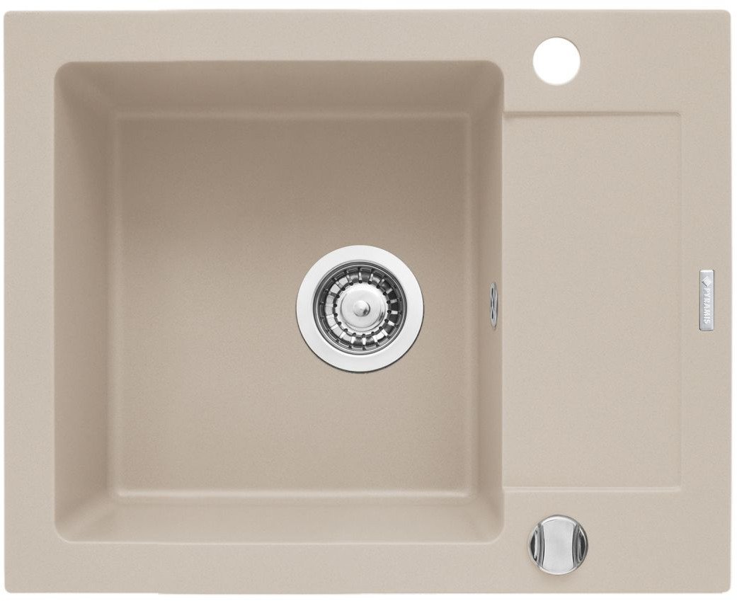 Pyramis Zlew. MIDO (62x50) 1B 1D beż - piaskowy + bateria Bello