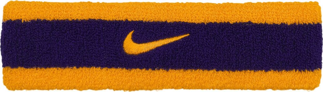 Opaska na głowę Nike Swoosh fioletowo-żółta N0001544730
