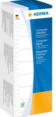 Herma Komputerowe etykiety, biała, perforowany, papier matowy, 3000 sztuk (8113)