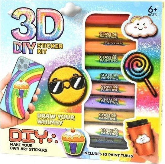 Markery do malowania 3D - 10 kolorów + szablony