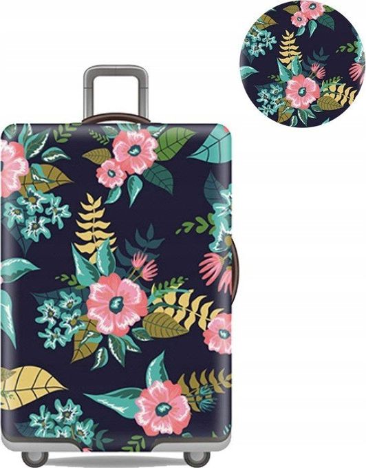 Pan i Pani Gadżet Pokrowiec na walizkę RÓŻOWE KWIATY.