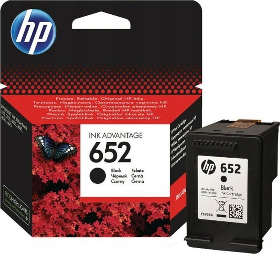 Tusz HP CZARNY TUSZ ATRAMENT HP DeskJet 652 F6V25AE NOWY one size