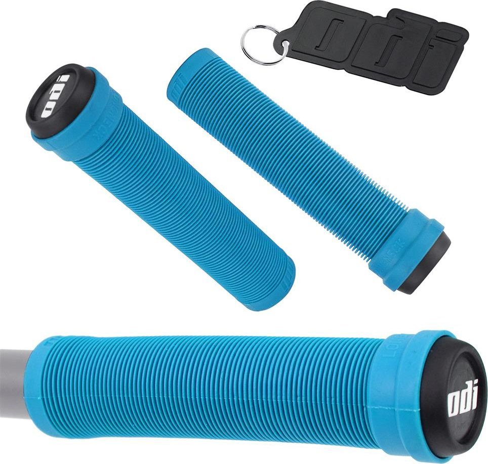 ODI Chwyty ODI Longneck SLX (Flangeless) błękitne, 160 mm