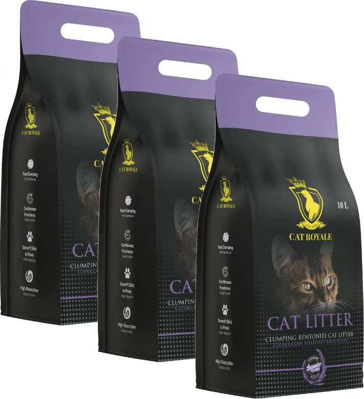 Żwirek dla kota Cat Royale Cat Royale Lawenda żwirek bentonitowy 30l (3x10l)