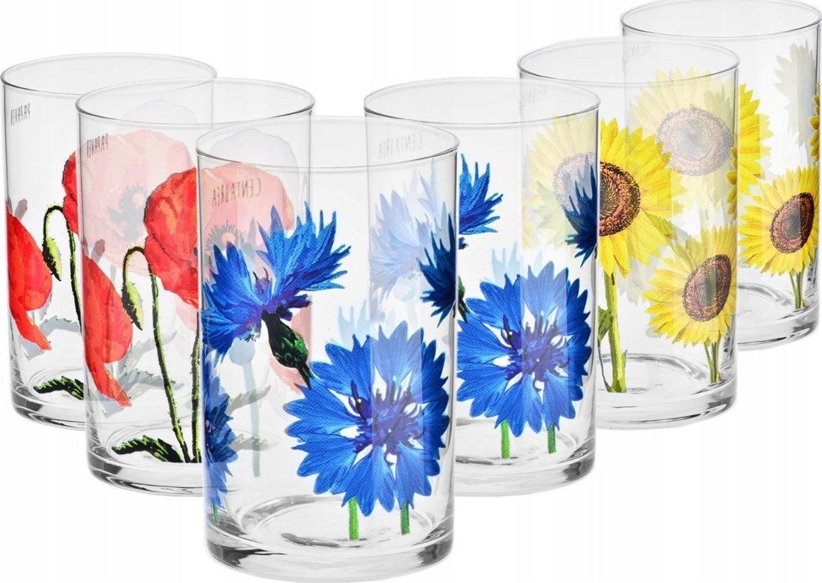 Krosno Szklanki BLOOM Krosno Kwiaty polskie 6x 250ml