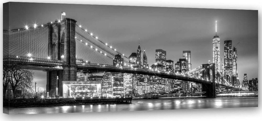 Feeby Obraz na płótnie, Most Brookliński Nowy Jork - 120x40