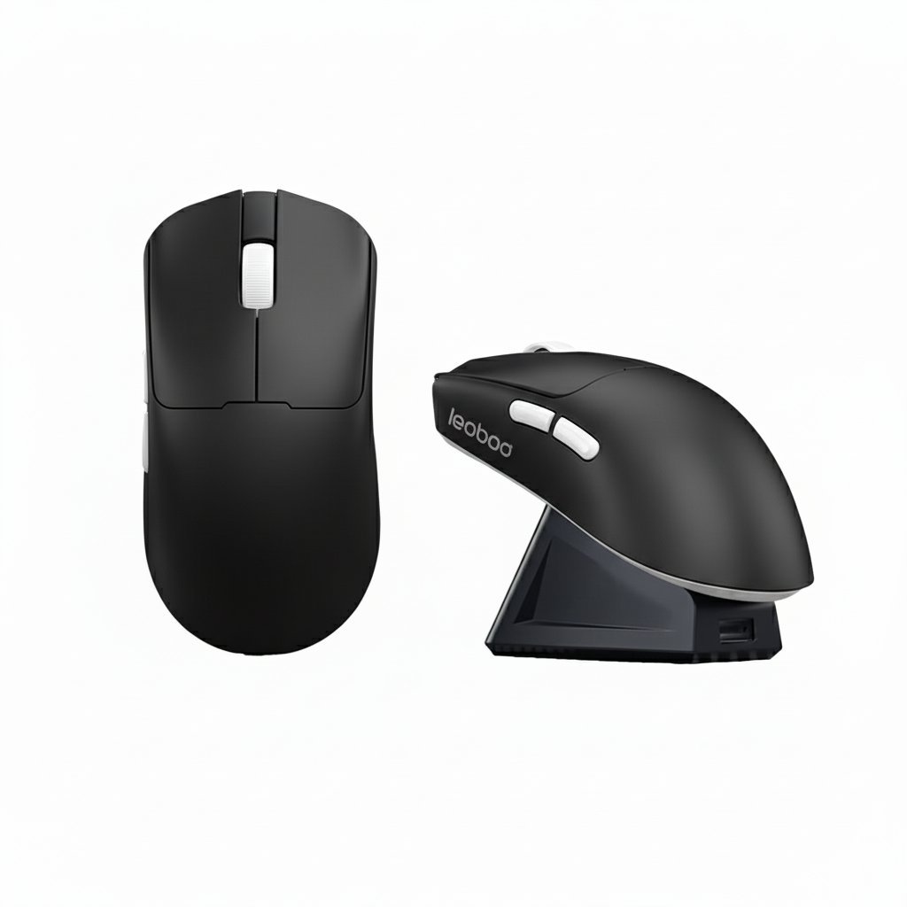 Mysz Leobog GM3 Black ze stacją ładującą (LEGM3B)