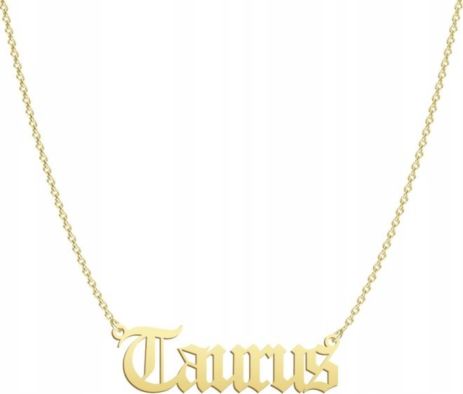 Radziszewska Jewellery Pozłacany Naszyjnik BYK TAURUS Dedykacja Gratis