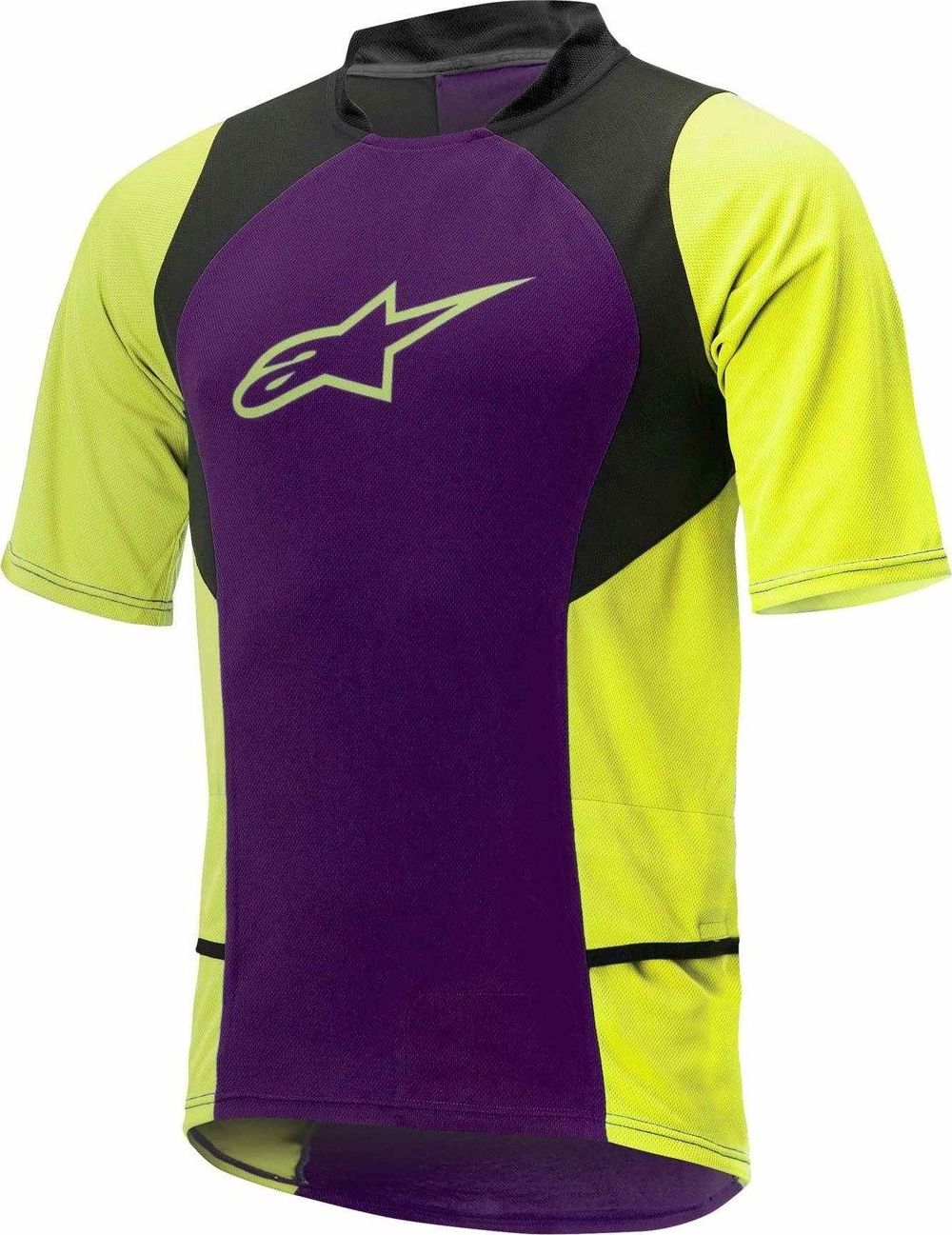 Alpinestars Koszulka męska Drop 2 purple-acid yellow r. S (1766315-386)