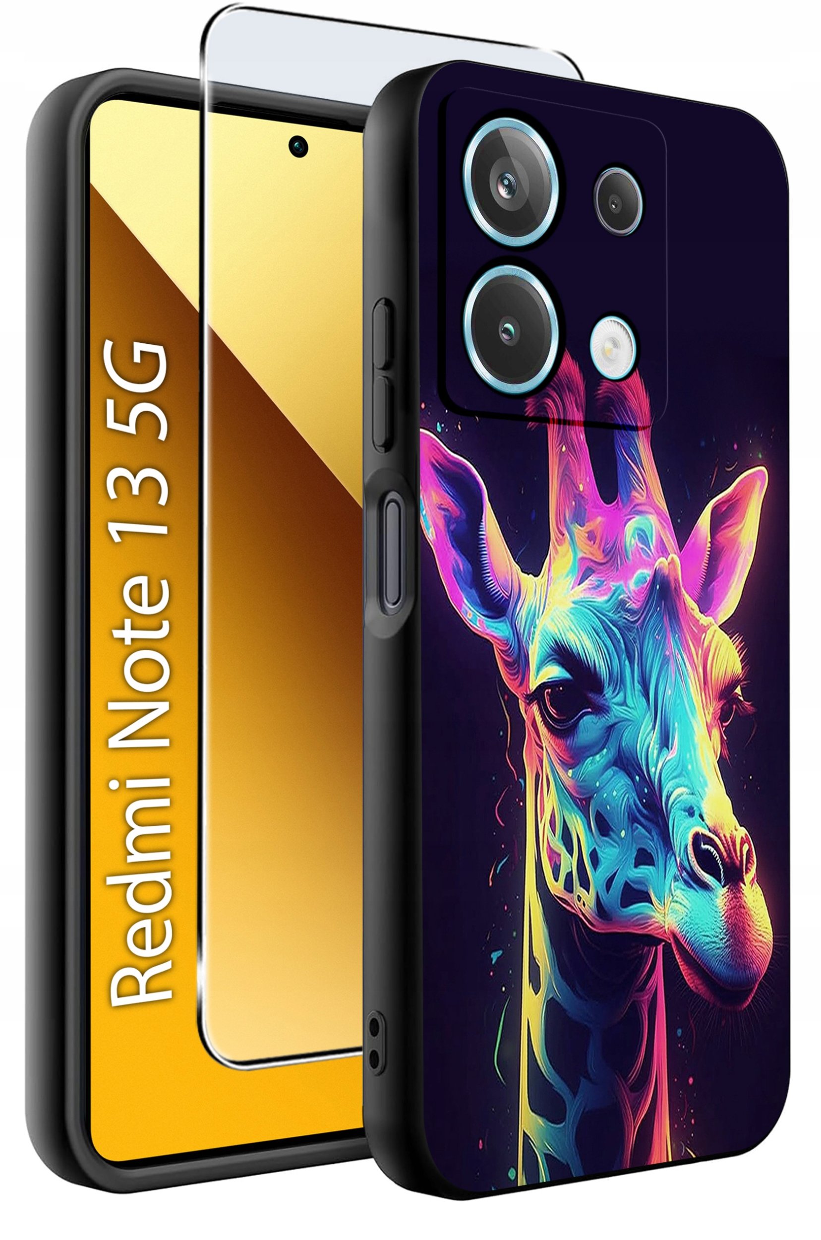 ETUI do Xiaomi Redmi Note 13 5G WZORY |SILIKONOWE MATT CASE +SZKŁO 9H