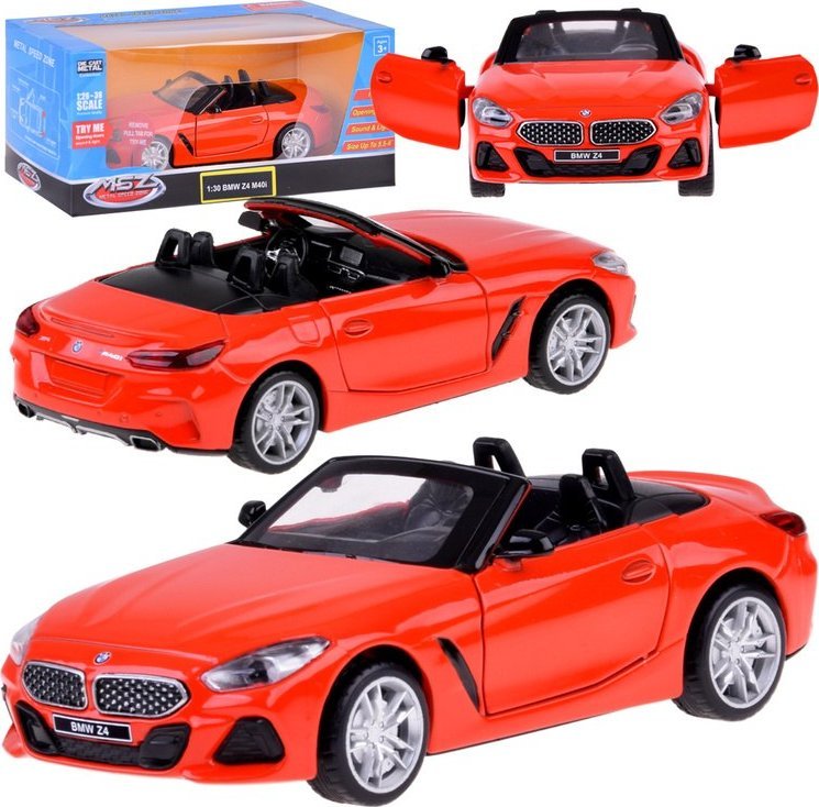 Jokomisiada Model kolekcjonerski auto metalowe BMW Z4 M40i cabrio światła ZA5049