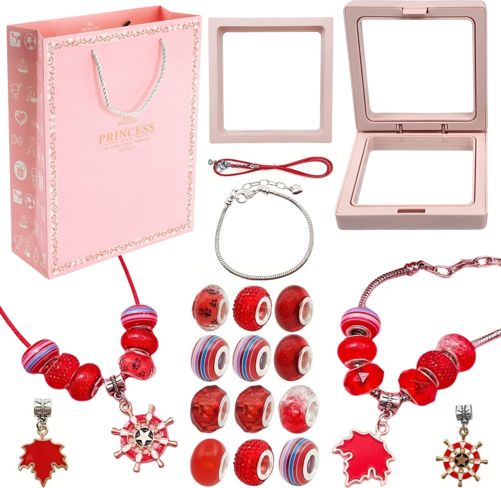 ProNice Zestaw Do Robienia Bransoletek Naszyjników Kreatywny Dla Dzieci Charms DIY