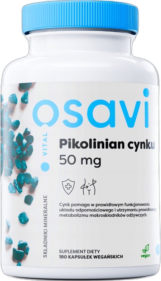 Osavi Osavi Pikolinian Cynku, 50mg - 180 kapsułek