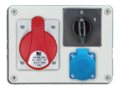 Pawbol Rozdzielnica stacjonarna R-BOX 190 1x32A/5P 1x250V wył. 0/1 IP44 (B.1092W)