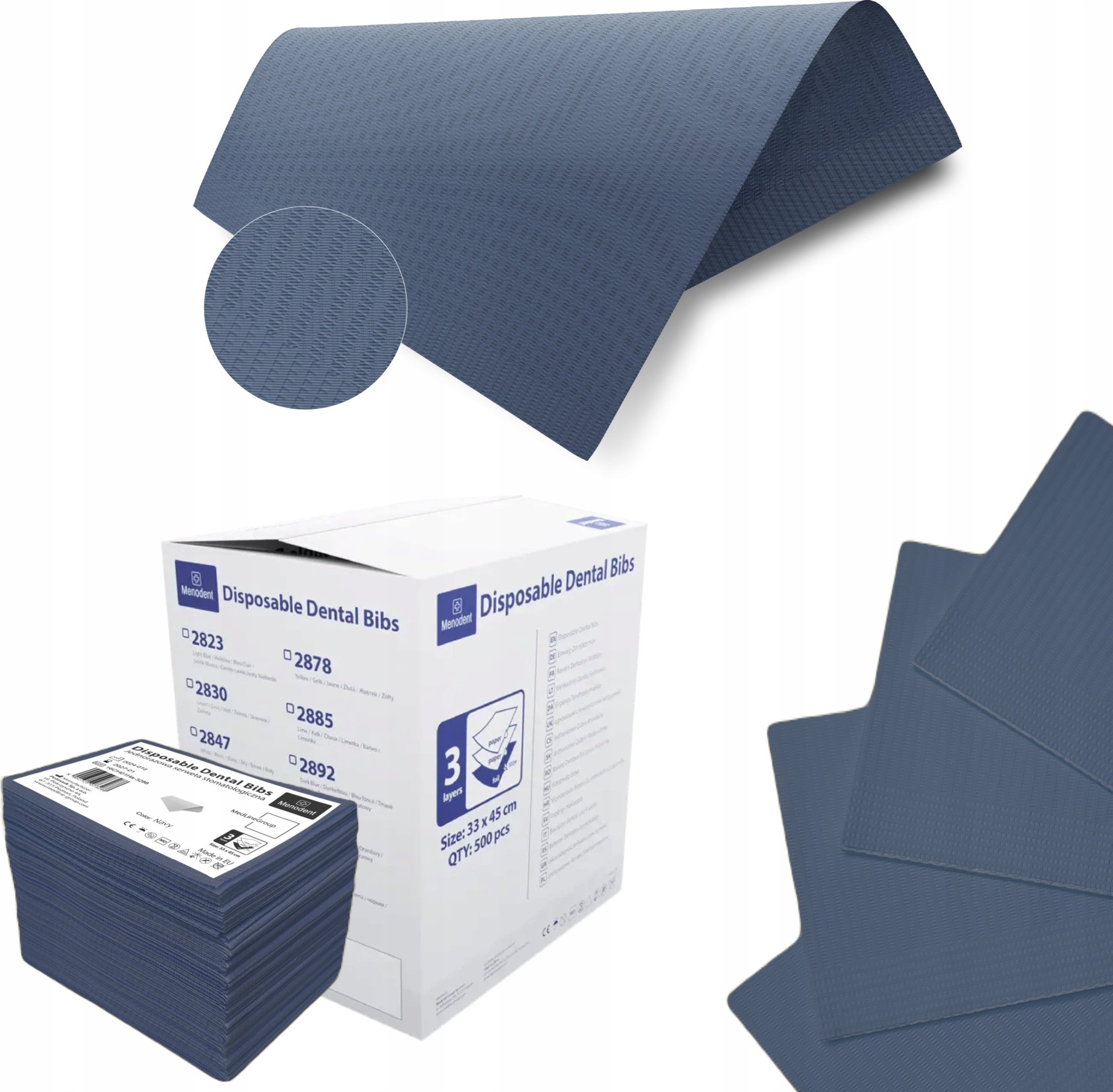 SERWETY PODKŁADY HIGIENICZNE PODFOLIOWANE WODOODPORNE 3WARSTWY 500SZT PL 8%