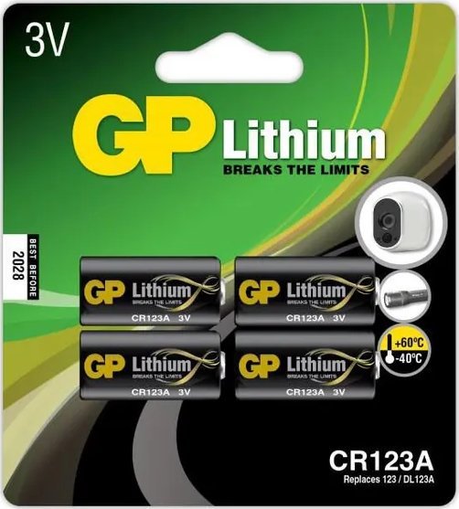 GP Bateria CR123a 4 szt.