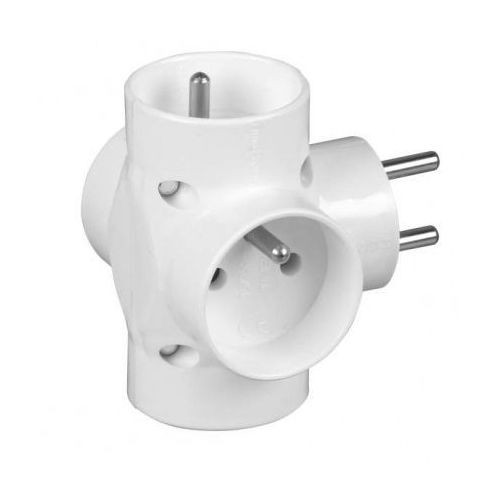 Timex Rozgałeźnik wtyczkowy 4x2P+Z biały R-48