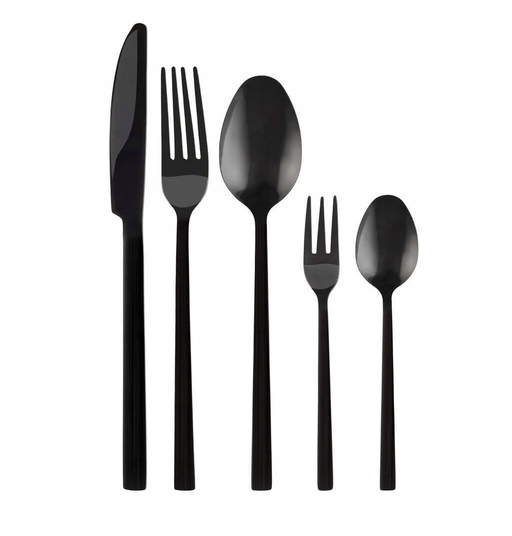 KOMPLET SZTUĆCÓW PIANO BLACK 24 SZTUKI W PUDEŁKU 29491