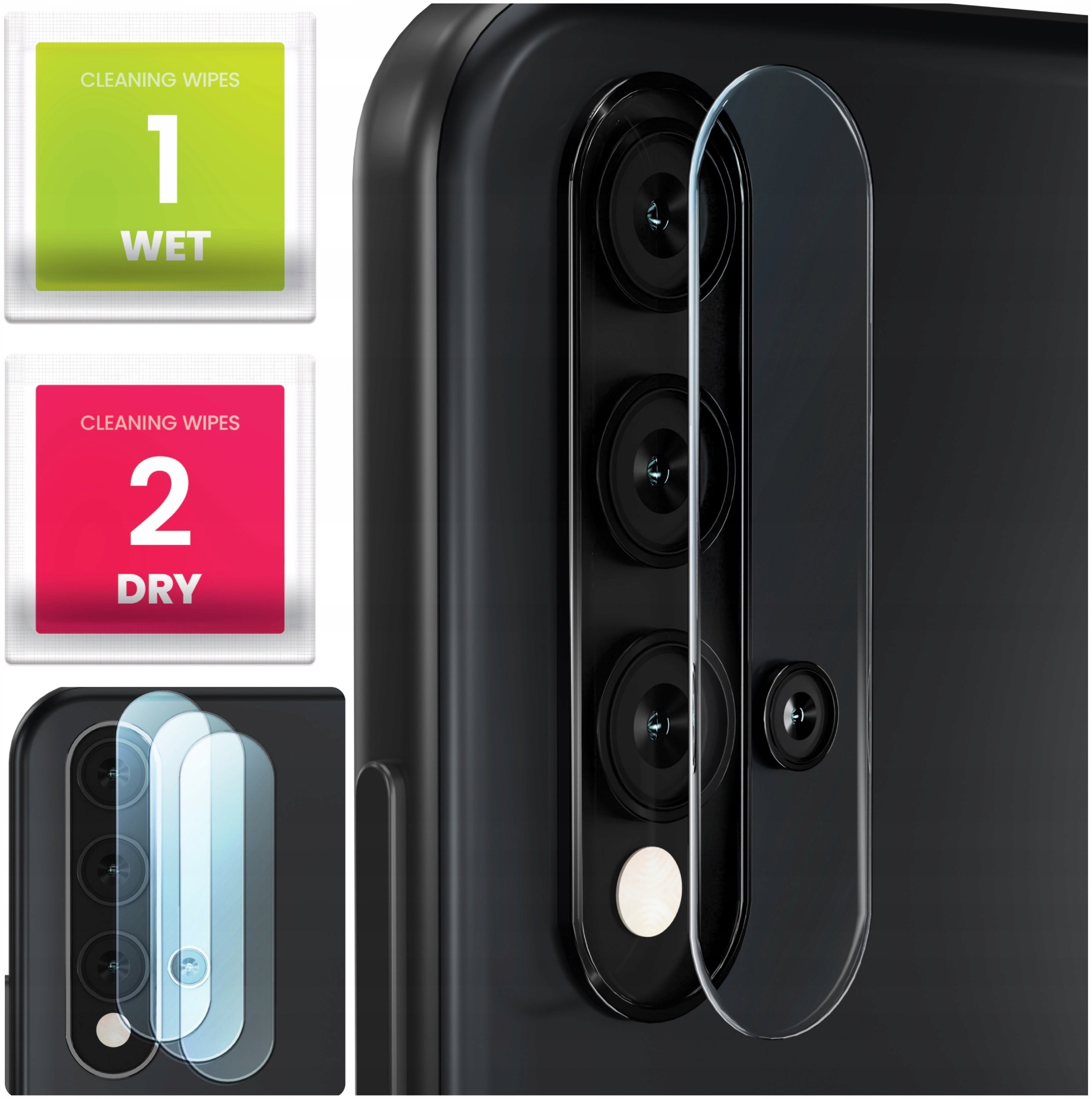 3-PAK Szkło Na Aparat Do Huawei Nova 5T / Honor 20 (Hartowane, Na Obiektyw)