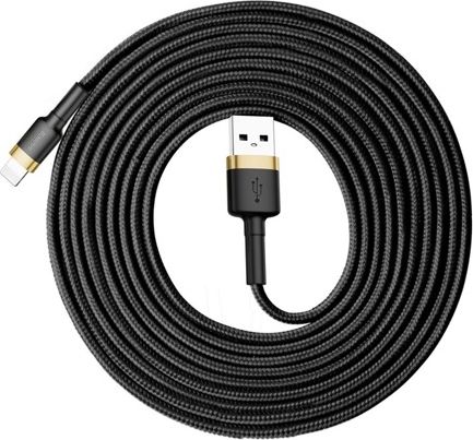 Kabel USB Baseus USB-A - Lightning 3 m Czarno-złoty (CALKLF-RV1)