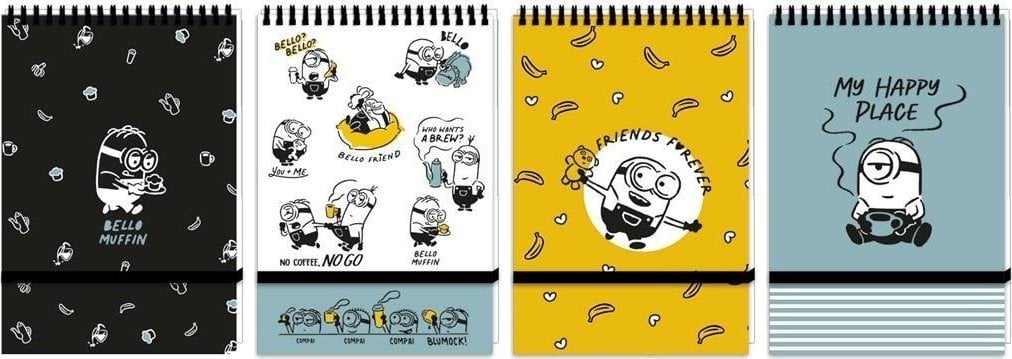 Kołonotes A6/96K kratka Minionki (10szt)