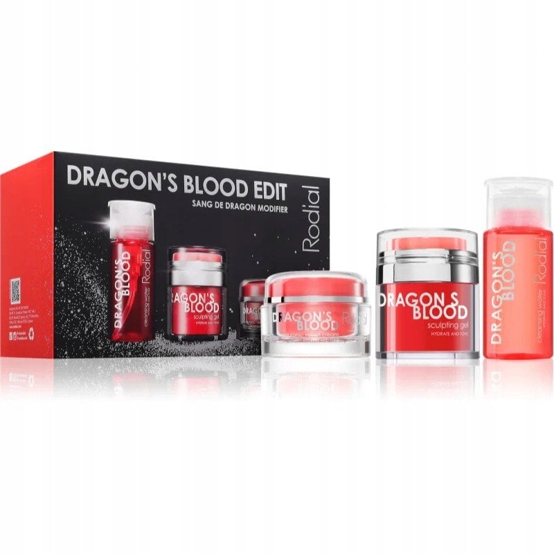 Set Rodial: Dragon's Blood, Intense Hydration, Cream, For Face, 50 ml + Dragon's Blood, Sculpting, Gel, For Face, 50 ml + Dragon's Blood, Purifying, M
