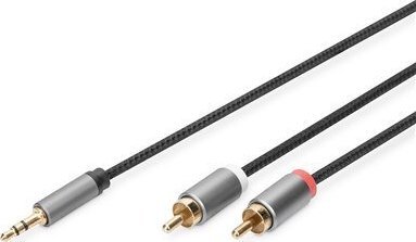 Digitus Digitus Stereo 3.5mm to 2RCA Splitter Y, M to M DB-510330-018-S 3.5mm stereo, 2x RCA plug, 1.8 m
