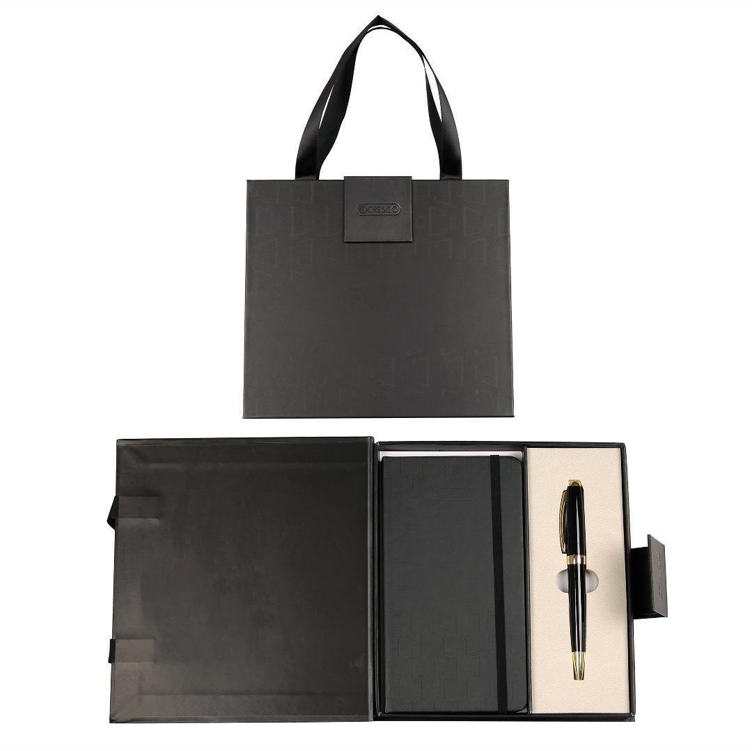 Długopis + notes Symphony premium czarno-złoty