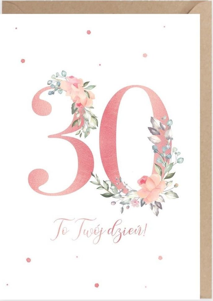 Cardie Kartka urodzinowa 30, eko koperta K099