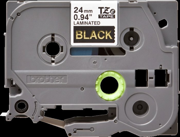 Taśma Brother 24mm Gold on Black