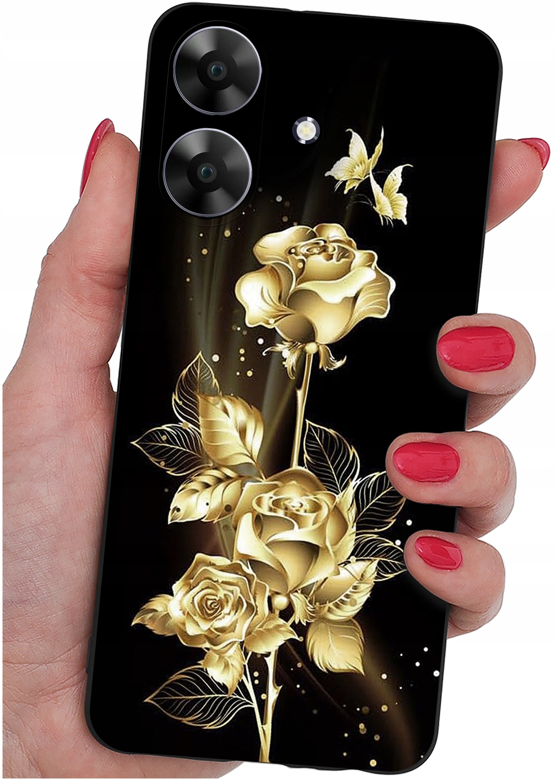 ETUI do Realme Note 60 CASE WZORY | SILIKONOWE MATT CASE + SZKŁO 9H