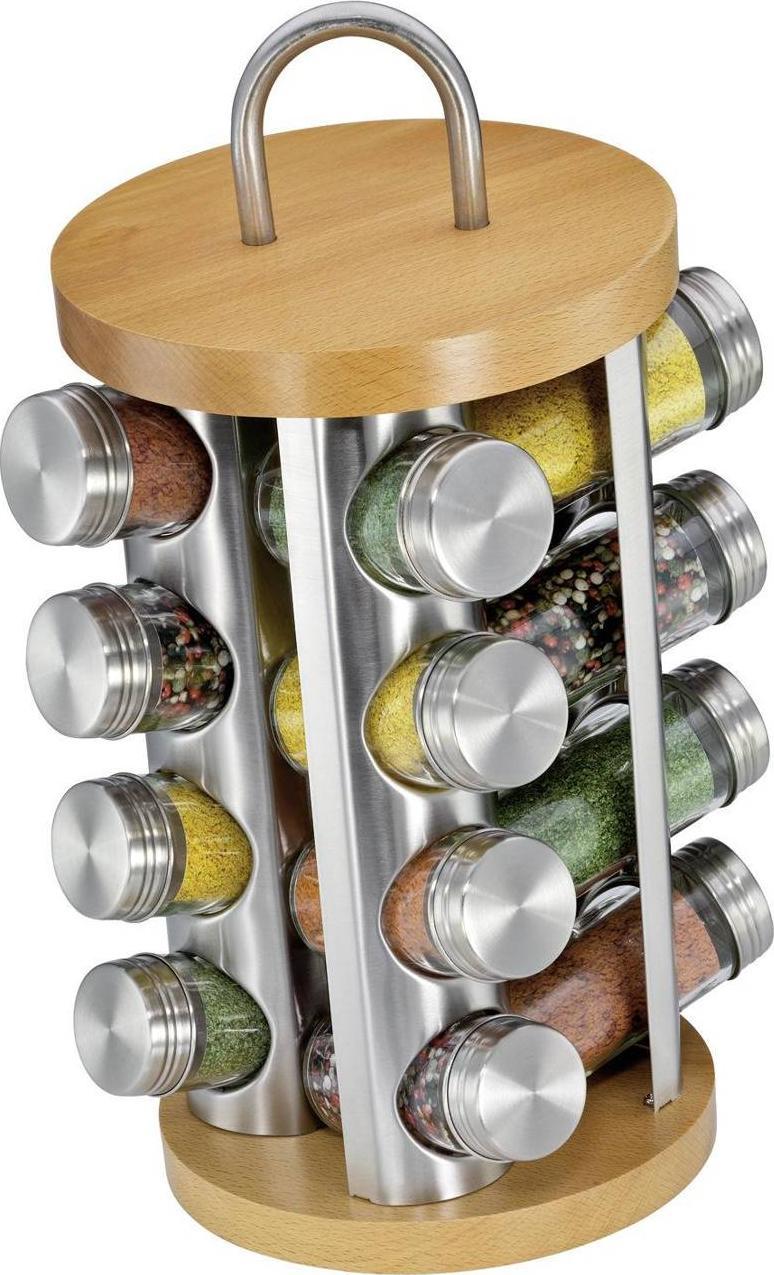 Kuchenprofi obrotowy stojak na 16 przypraw, śred. 20 x 35 cm, drewno bukowe