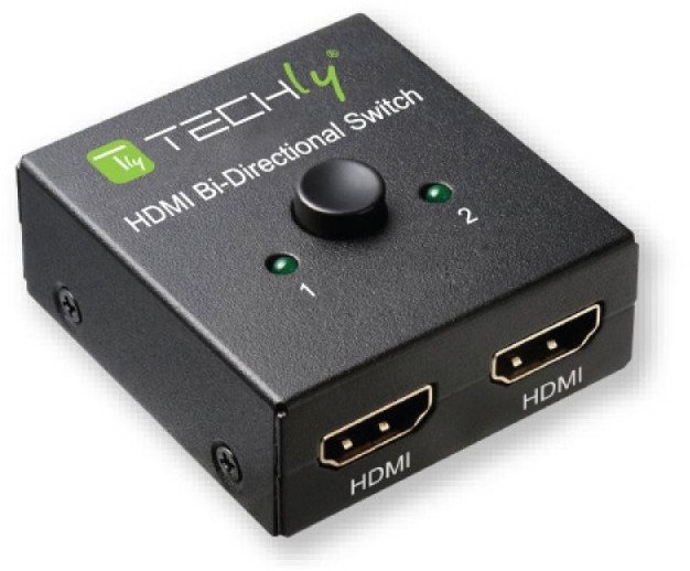 Techly TECHLY 108606 Techly Dwukierunkowy 2-portowy przełącznik HDMI 2.0 2x1 lub 1x2 4K@60Hz