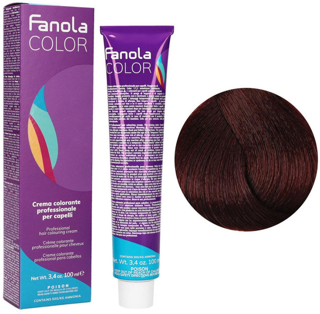 Fanola Color Krem koloryzujący Farba do włosów 100ml Light Chestnut Int. Red (5.66)