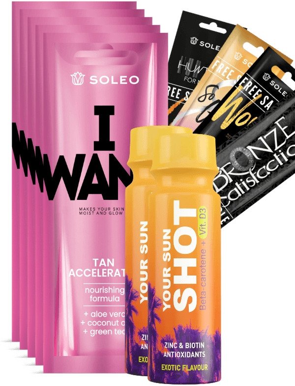 Soleo I Want 5x15ml Przyspieszacz Opalania + Gratisy