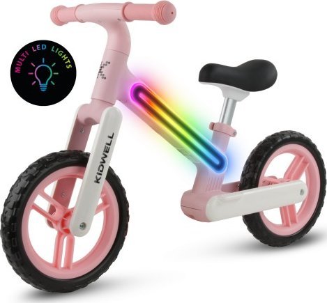 Rowerek biegowy SUNO z oświetleniem LED różowy