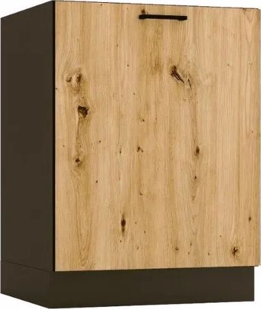 Stolkar Szafka kuchenna stojąca ANIKA D60PC P/L grafitowa/dąb artisan STOLKAR