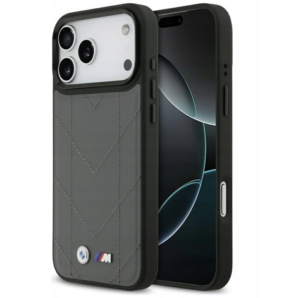 BMW Etui M Quilted Logo MagSafe do iPhone 17 Pro Max antracyt