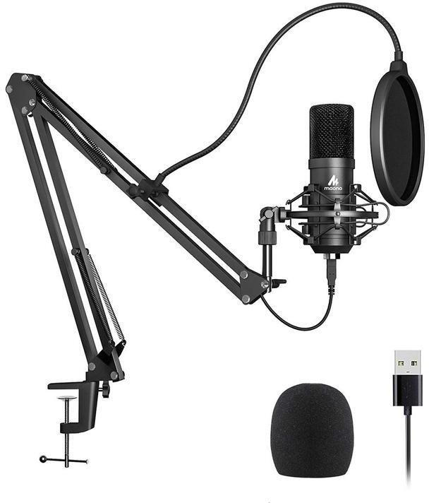 Mikrofon Maono AU-A04 + BA20 Czarny Kondensatorinis Mikrofonas