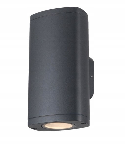Kinkiet Kanlux Oprawa ZEVI EL 2GU10 G 2xmax 10W IP54 elewacyjna podwójna złączka kinkiet szary 38883