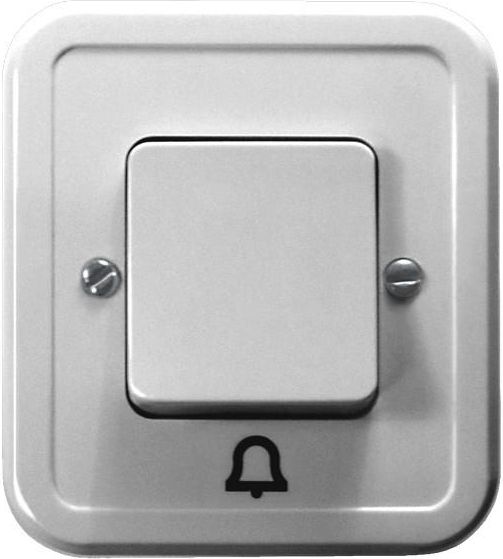 Ospel Łącznik dzwonek PI pojedynczy zwierny biały (ŁW-6P/00)