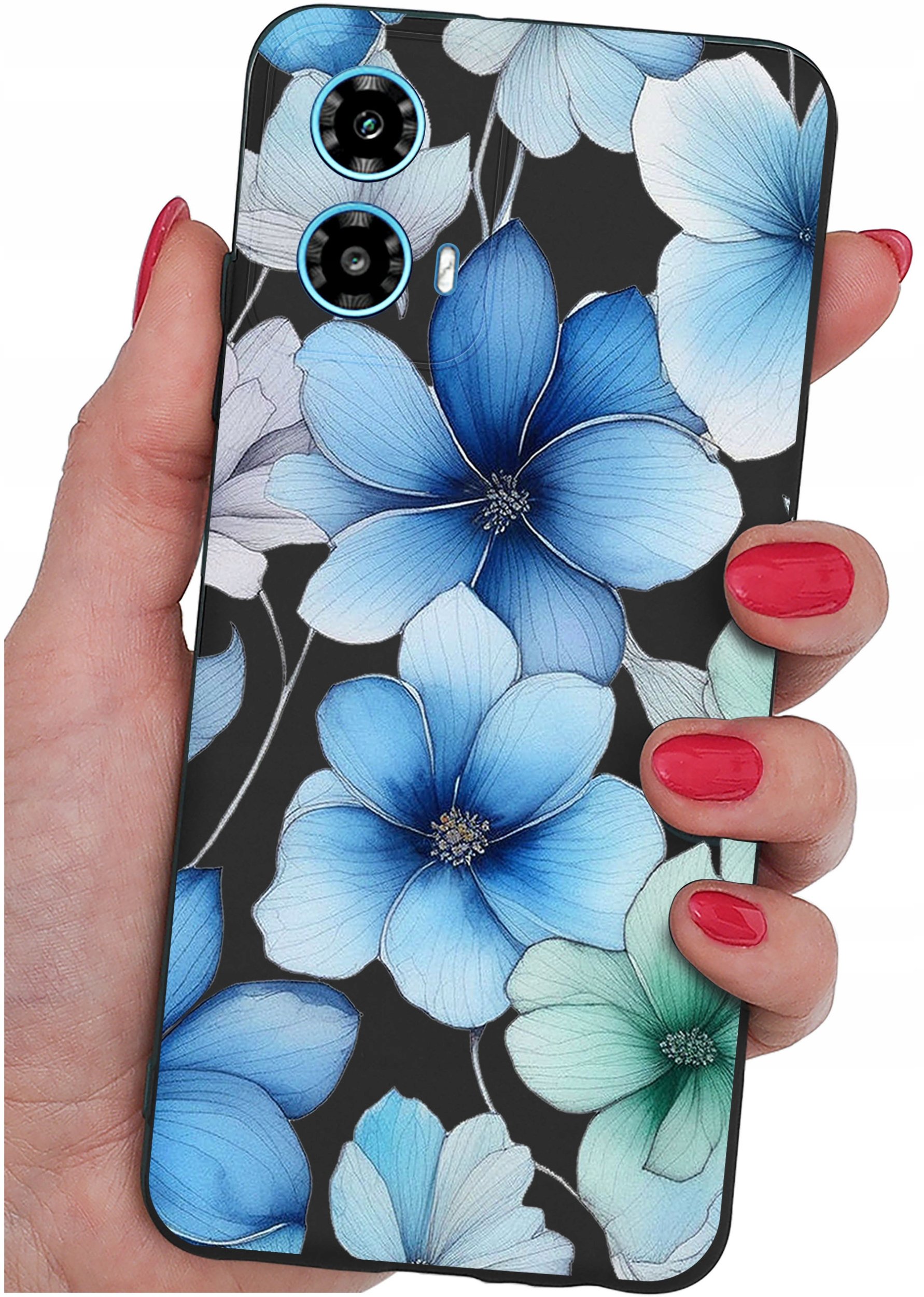 ETUI do Motorola Moto G34 5G WZORY |SILIKONOWE MATT CASE + SZKŁO 9H