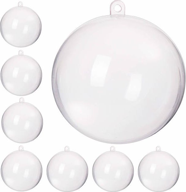 Springos Bombki akrylowe 10cm kula plastikowa decoupage zestaw 8 szt. UNIWERSALNY